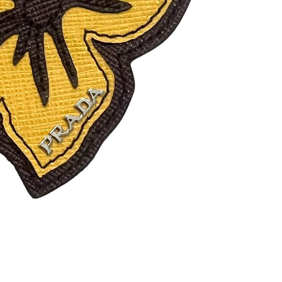 PRADA Leather "leaf" Key Chain/Fob/Bag Charm #1098 - Picture 5 of 6